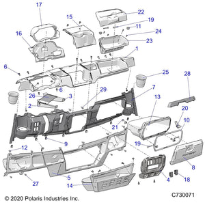 Storage Dash, Router, Black by Polaris 5454262-070 OEM Hardware P5454262-070 Off Road Express