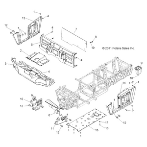 Storage Tub by Polaris 5438791 OEM Hardware P5438791 Off Road Express