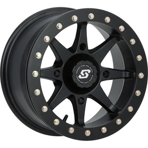 Storm Beadlock Wheel Black 14 in. x 7 in. 5+2 +10 mm by Sedona 570-1177 Beadlock Wheel 570-1177 Western Powersports Drop Ship