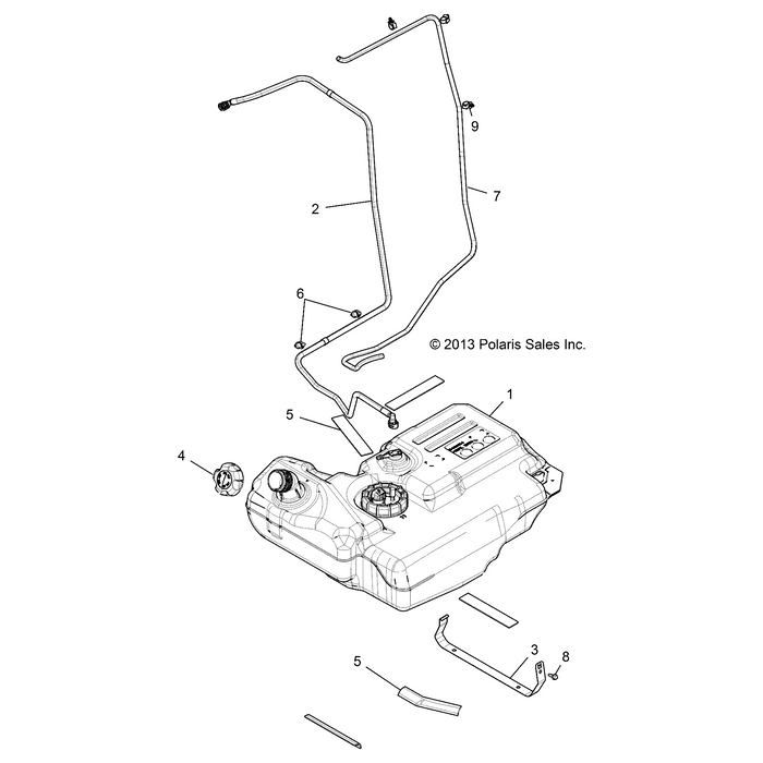 Strap-Fuel Tank,Blk by Polaris