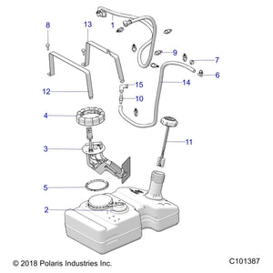 Strap-Fuel Tank,Right,Tab,Blk by Polaris 5267433-458 OEM Hardware P5267433-458 Off Road Express