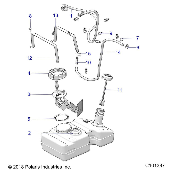 Strap-Fuel Tank,Right,Tab,Blk by Polaris