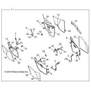 Strap-Hinge Mount,Steel,Door by Polaris 5255462 OEM Hardware P5255462 Off Road Express