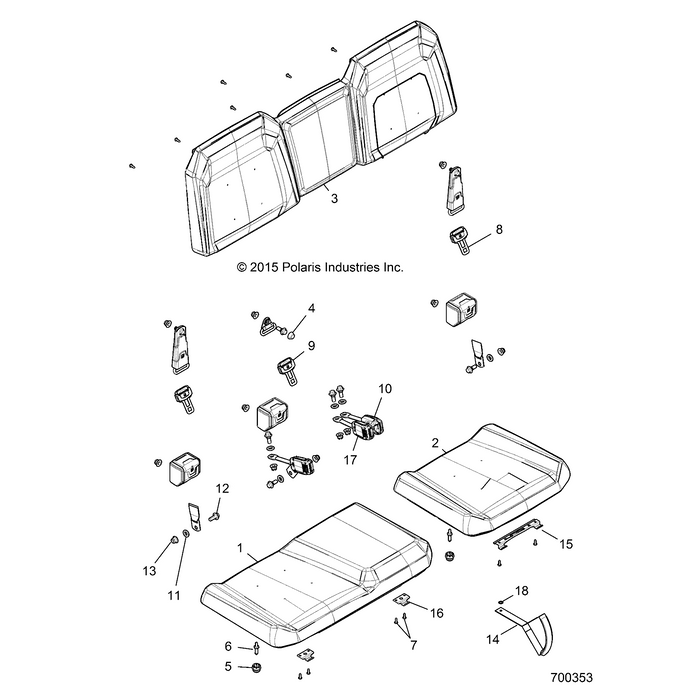 Strap-Seat,Center by Polaris