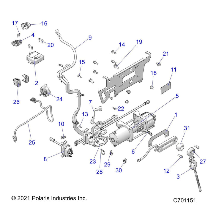 Strap-Winch,Hook by Polaris