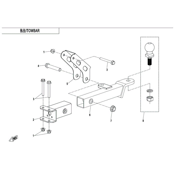 Strengthening Plate Towing by CF Moto