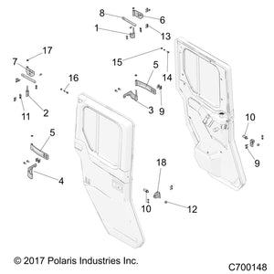 Striker Bracket, Left, Black by Polaris 5265564-458 OEM Hardware P5265564-458 Off Road Express