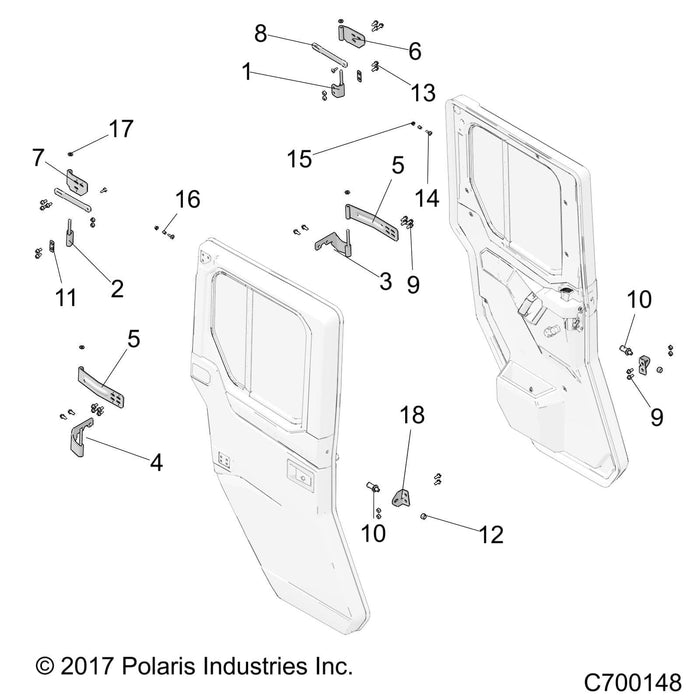 Striker Bracket, Left, Black by Polaris