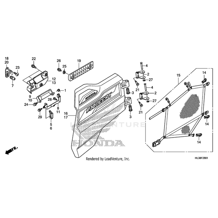 Striker, Left Rear Door by Honda