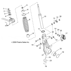 Strut, Front by Polaris 7043593 OEM Hardware P7043593 Off Road Express