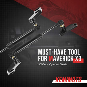 Strut Lifts Door Opener for Can-Am Maverick X3 / X3 Max by Kemimoto B0102-00601BK None B0102-00601BK Kemimoto