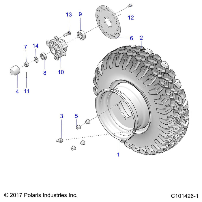 Stud-M10X1.25X35.5 by Polaris