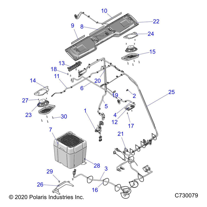 Subwoofer Speaker Assembly by Polaris