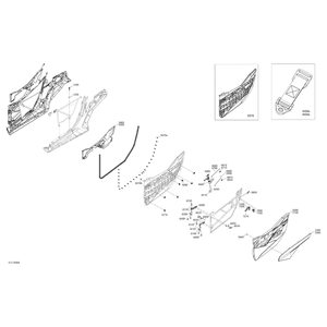 Sunburst Yellow, LH Door Trim Panel by Can-Am 705013442 OEM Hardware 705013442 Off Road Express