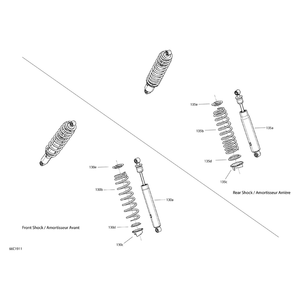 Sunburst Yellow Rear Spring by Can-Am 706003008 OEM Hardware 706003008 Off Road Express