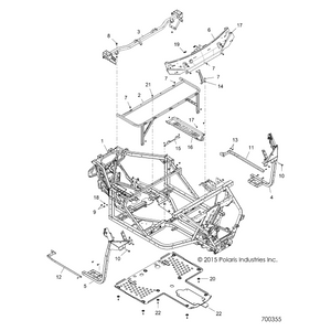 Support Floor Weld, Right, Matt by Polaris 1020578-458 OEM Hardware P1020578-458 Off Road Express