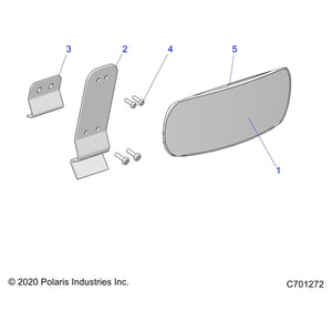 Support Mirror Bracket, Titaniu by Polaris 5258148 OEM Hardware P5258148 Off Road Express