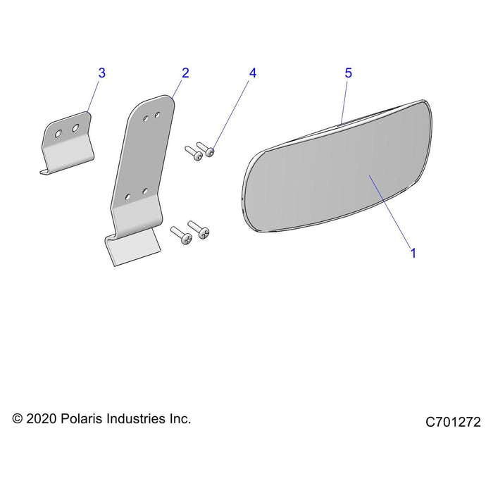 Support Mirror Bracket, Titaniu by Polaris