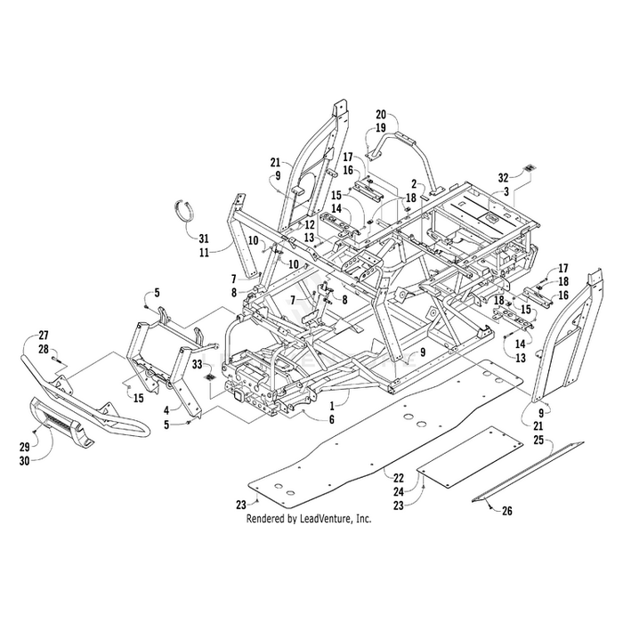 Support, Overhead - Left By Arctic Cat