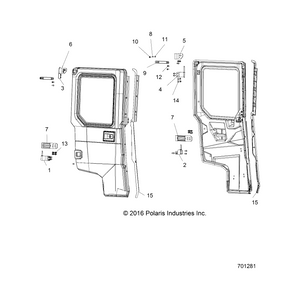 Surround-Frt,Rr Door,Lh,Blk by Polaris 5450559-070 OEM Hardware P5450559-070 Off Road Express