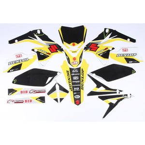 Suzuki Raceline Graphics Complete Kit Black By D'Cor 20-40-250 Graphics 862-4202 Western Powersports Drop Ship