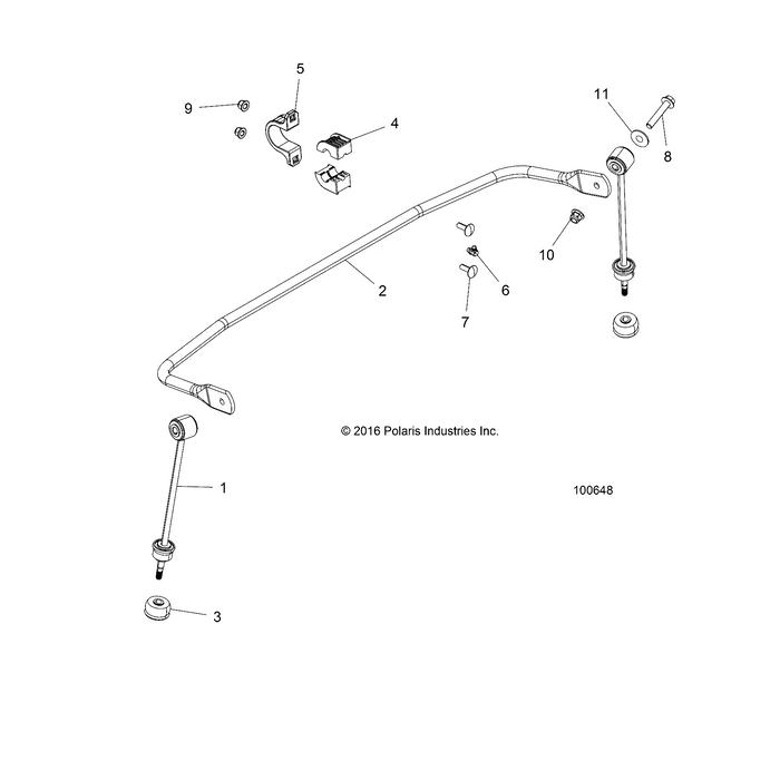 Sway Bar Cap Bracket, 1.25 In by Polaris