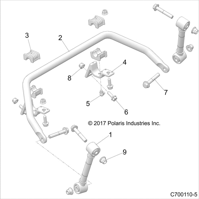 Sway Bar Cast Bracket by Polaris