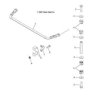 Sway Bar, Gs Blk by Polaris 1015814-067 OEM Hardware P1015814-067 Off Road Express