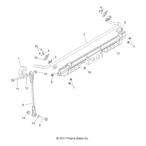 Swaybar, Front, Matte Black by Polaris 1018361-458 OEM Hardware P1018361-458 Off Road Express