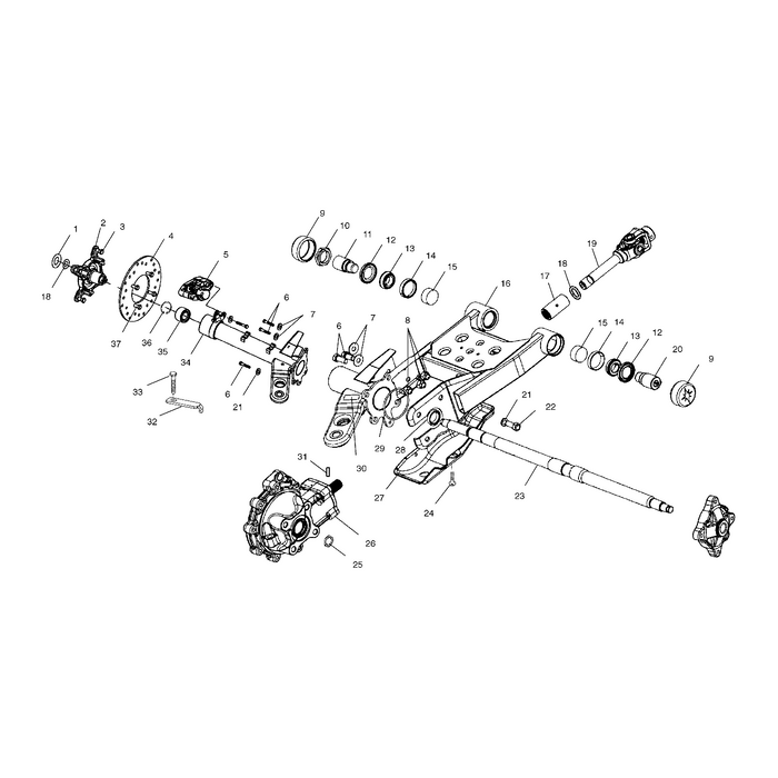 Swingarm Pivot, Threaded by Polaris