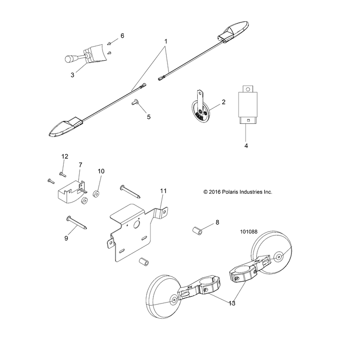 Switch-Block,Turn,Lights,Horn by Polaris