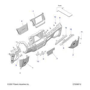 Switch-Divider,Black by Polaris 5455994-070 OEM Hardware P5455994-070 Off Road Express