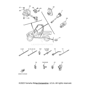 Switch, Handle 1 by Yamaha 5UG-83976-22-00 OEM Hardware 5UG-83976-22-00 Off Road Express