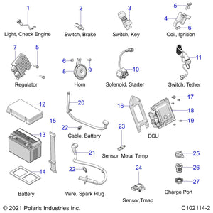 Switch-Key,3 Pos,Sealed by Polaris 4080413 OEM Hardware P4080413 Off Road Express