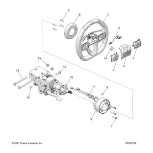 Switch-Module,Steer Wheel,Right by Polaris 4019325 OEM Hardware P4019325 Off Road Express