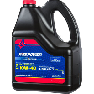 Synthetic 4-Stroke Oil W/Ester 10W-40 Gal 4/Case by Fire Power 196985 Engine Oil Semi Synthetic 841-20232 Western Powersports