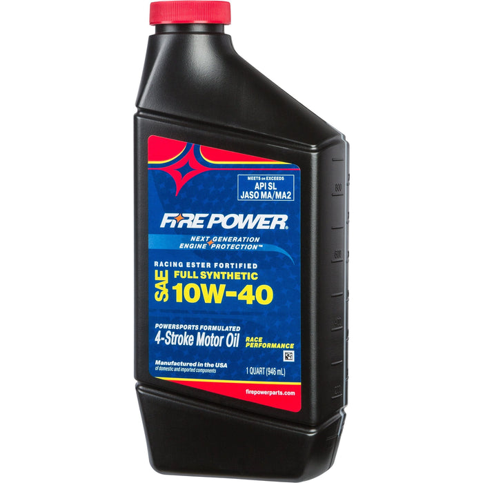 Synthetic 4-Stroke Oil W/Ester 10W-40 Qt 12/Case by Fire Power