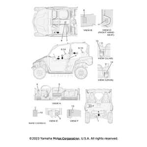 Tag, Warning by Yamaha BAR-F819R-10-00 OEM Hardware BAR-F819R-10-00 No Longer Available