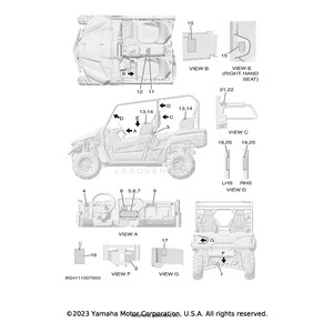 Tag, Warning by Yamaha BG4-F819R-00-00 OEM Hardware BG4-F819R-00-00 Off Road Express