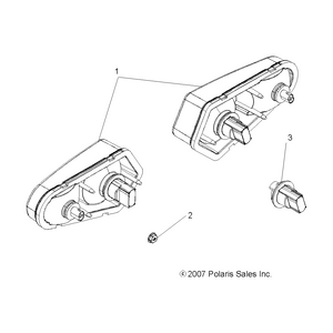 Tail Light Assembly, Right, 12V by Polaris 2410428 OEM Hardware P2410428 Off Road Express