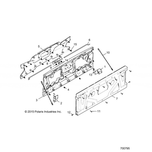 Tailgate Assembly, Titanium Met by Polaris 2635928-632 OEM Hardware P2635928-632 Off Road Express Drop Ship