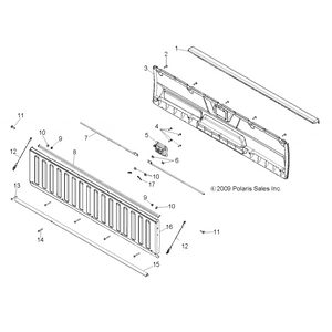 Tailgate Cap, Gloss Black by Polaris 5435548-070 OEM Hardware P5435548-070 Off Road Express