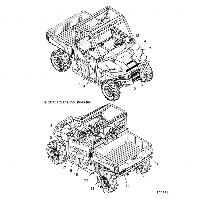 Tailgate Decal, Left, Blue by Polaris