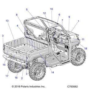 Tailgate Decal, Left by Polaris 7187107 OEM Hardware P7187107 Off Road Express