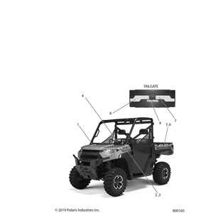 Tailgate Decal, Left by Polaris 7188694 OEM Hardware P7188694 Off Road Express