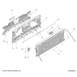 Tailgate Panel, Inner, Black by Polaris 5452174-070 OEM Hardware P5452174-070 Off Road Express