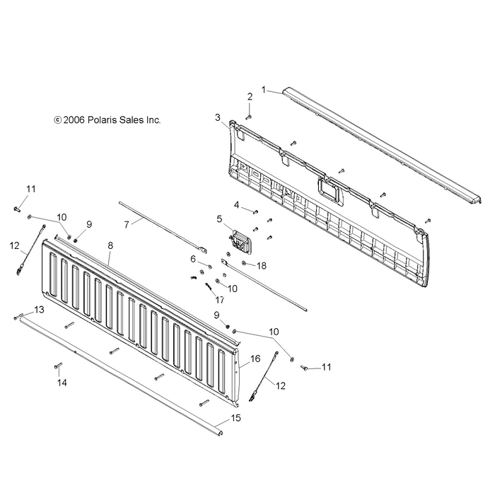 Tailgate Panel, Outer, Green by Polaris