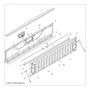 Tailgate Pivot Tube, Black by Polaris 5337426 OEM Hardware P5337426 Off Road Express