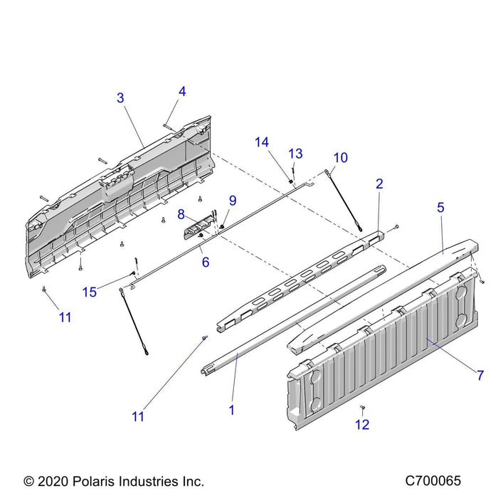 Tailgate Rod Spring, Left by Polaris