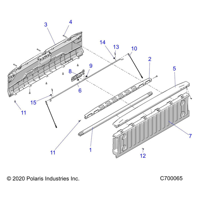 Tailgate Spring Rod, Right by Polaris